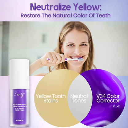 Ceoerty™ Teeth Whitening Correction Serum V34 Purple Toothpaste